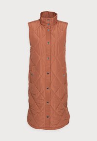 Kaffe KAMERIA QUILTED WAIST COAT - Colete - russet