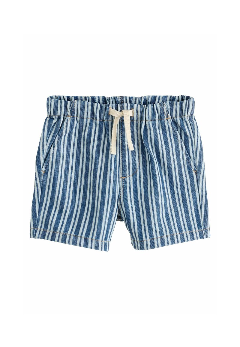 Next - REGULAR FIT - Džinsiniai šortai - mid blue stripe, Padidinti