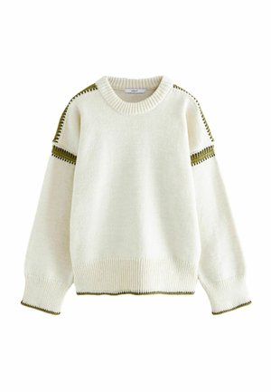 Stickad tröja - white ecru