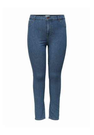 Smala jeans i medelblå denim, med en klassisk femfickdesign, dragkedja med knappstängning och en minimalistisk finish.