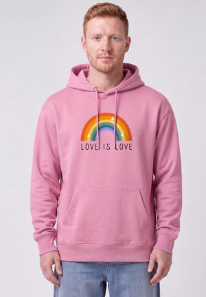 watapparel, LOVE IS LOVE UNISEX - Hoodie - bubble pink