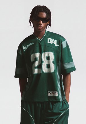 Bershka, VARSITY - TSHIRT - T-shirts print - dark green