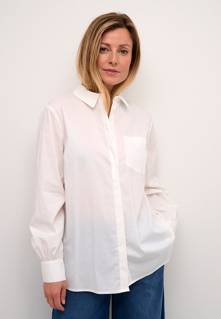 Cream Overhemdblouse wit Cream Overhemdblouse wit