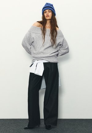 PULL&BEAR ASYMMETRIC SOFT - Neule - light grey