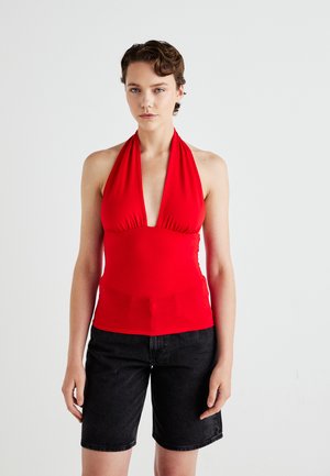 DEEP HALTERNECK  - Top - red