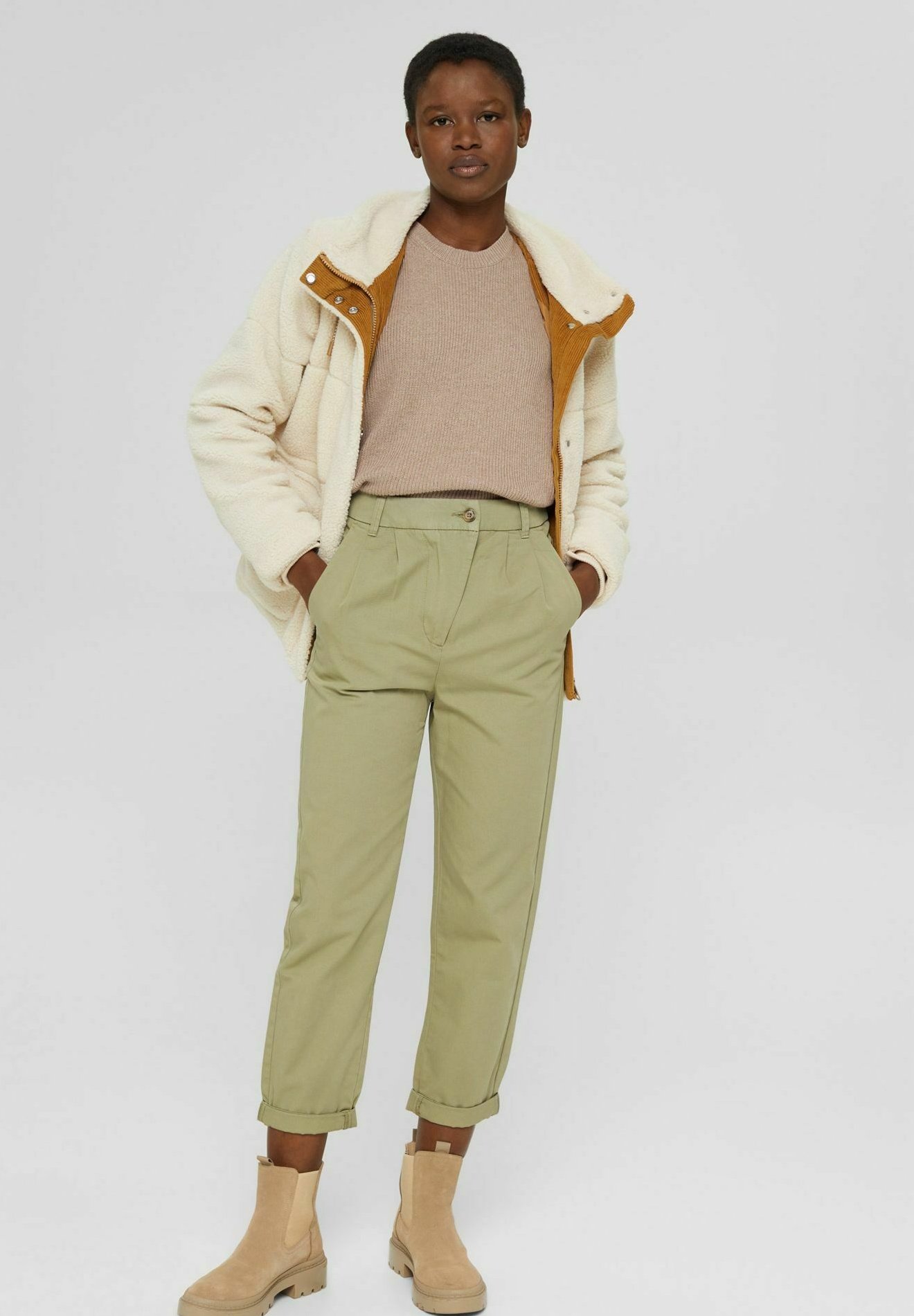 Esprit Chino - light khaki/oliva - Zalando.it