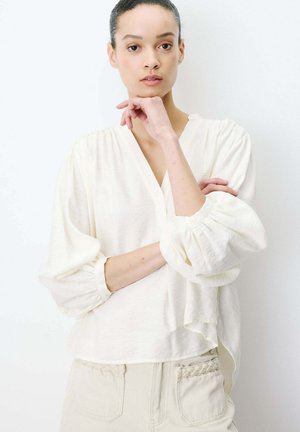 Grace & Mila, BLOUSE AMPLE MANCHES BOUFFANTES 3/4 COL V ECRU AURIANE - Blouse - ecru