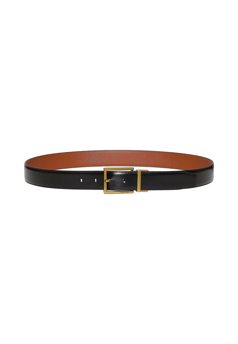 Calvin Klein Cognac & Black Belt with Gold Buckle Calvin Klein Women main image 3