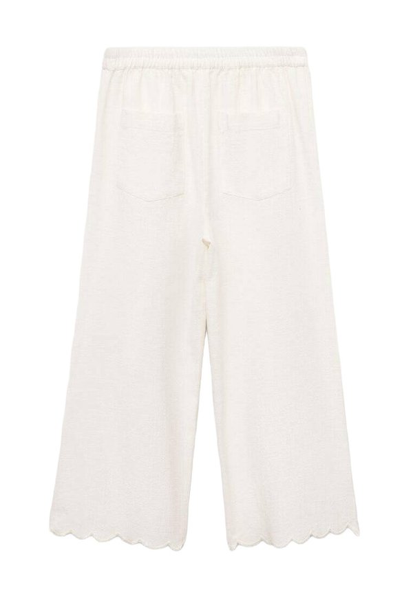 MET BRODERIE ANGLAISE - Trousers - ecru3