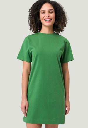 MIT RUNDAUSSCHNITT - Jersey dress - green plant