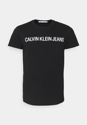 INSTITUTIONAL LOGO SLIM TEE - T-shirt med print - black