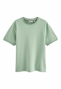 Next TEXTURED REGULAR FIT - T-Shirt basic - mottled green