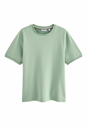 Next TEXTURED REGULAR FIT - Basic póló - mottled green