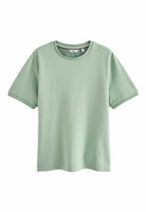 TEXTURED REGULAR FIT - Camiseta básica - mottled green