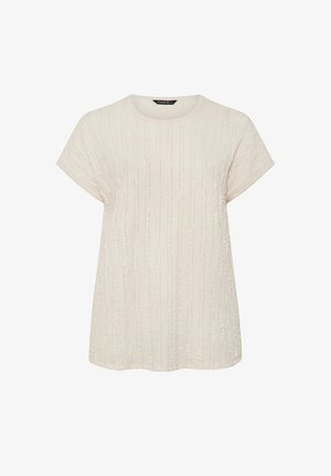 Evans, PLUS SIZE SHORT SLEEVE TOPS. - Blusa - ivory