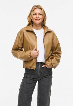 VIPIJA BESCHICHTETE - Chaqueta de cuero sintético - toasted coconut