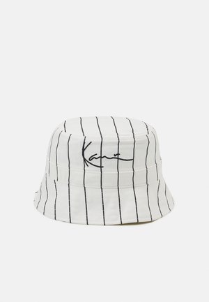 SIGNATURE PINSTRIPE BUCKET HAT UNISEX - Sombrero - white