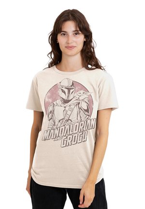 Star Wars, MANDALORIAN GROGU MANDO SUNSET - T-Shirt print - off-white