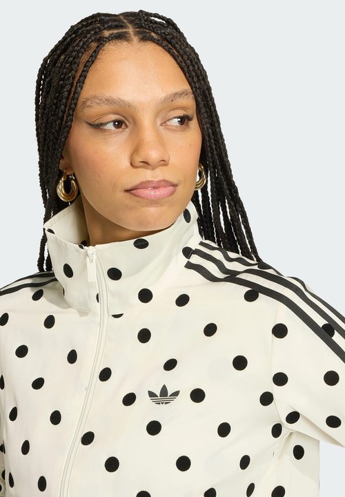 adidas Women's Satin Polka Dots TT Jacket/Pant Set Off White — foto 3