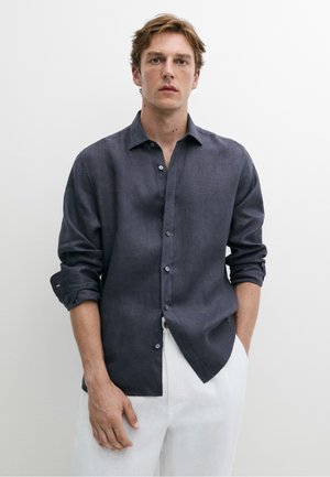 Massimo Dutti, 100% LINEN REGULAR FIT SHIRT - Overhemd - blue