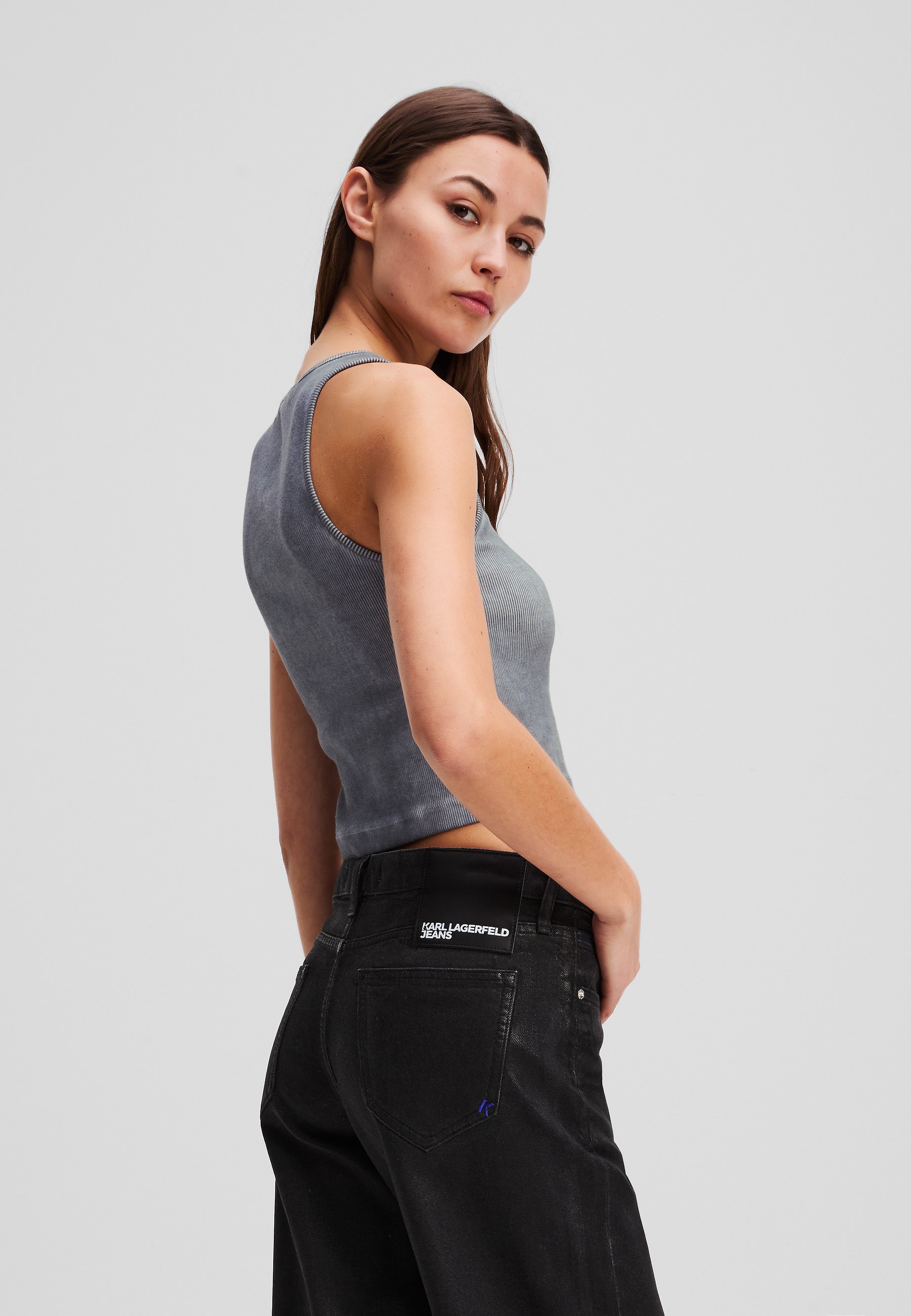 売れ筋商品|||カール ラガーフェルド ジーンズ Tシャツ レディース トップス WASHED TANK - Top - monument カールラガーフェルド (KARL LAGERFELD) レディース/Tシャツの
