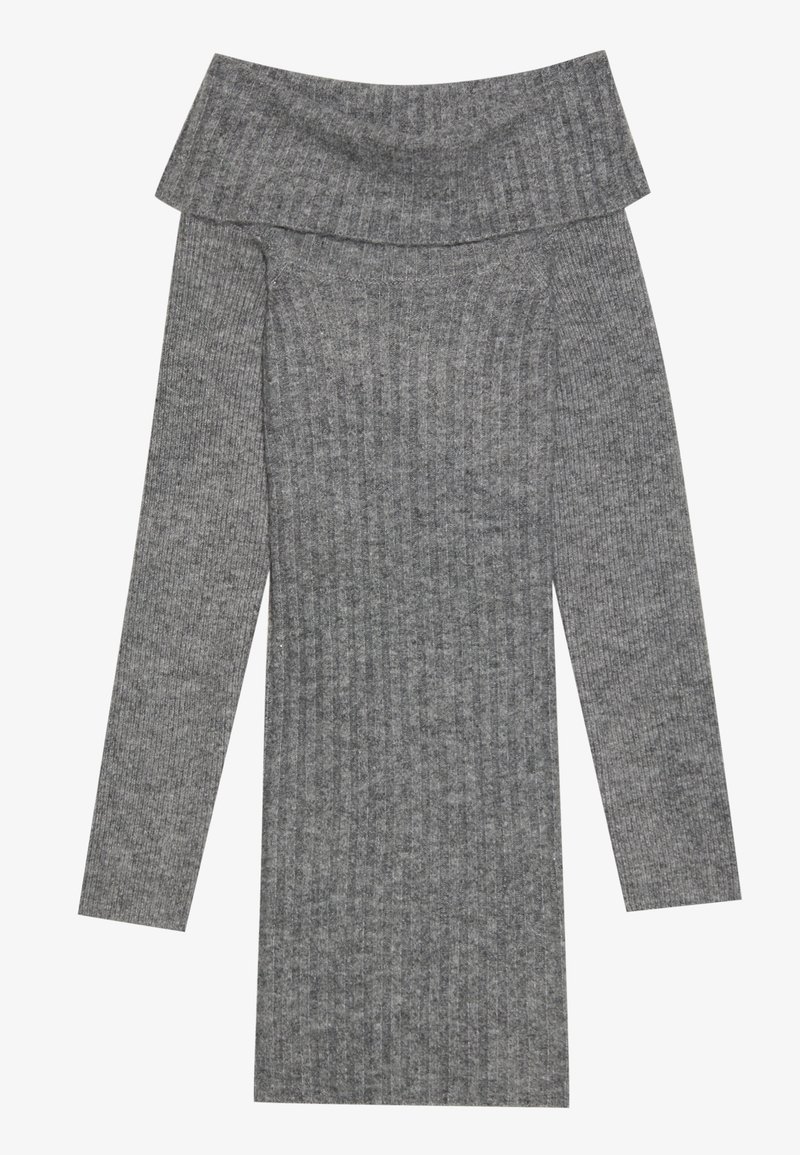 Even&Odd Gebreide jurk grijs gemêleerd