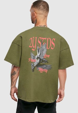 Print T-shirt - olive