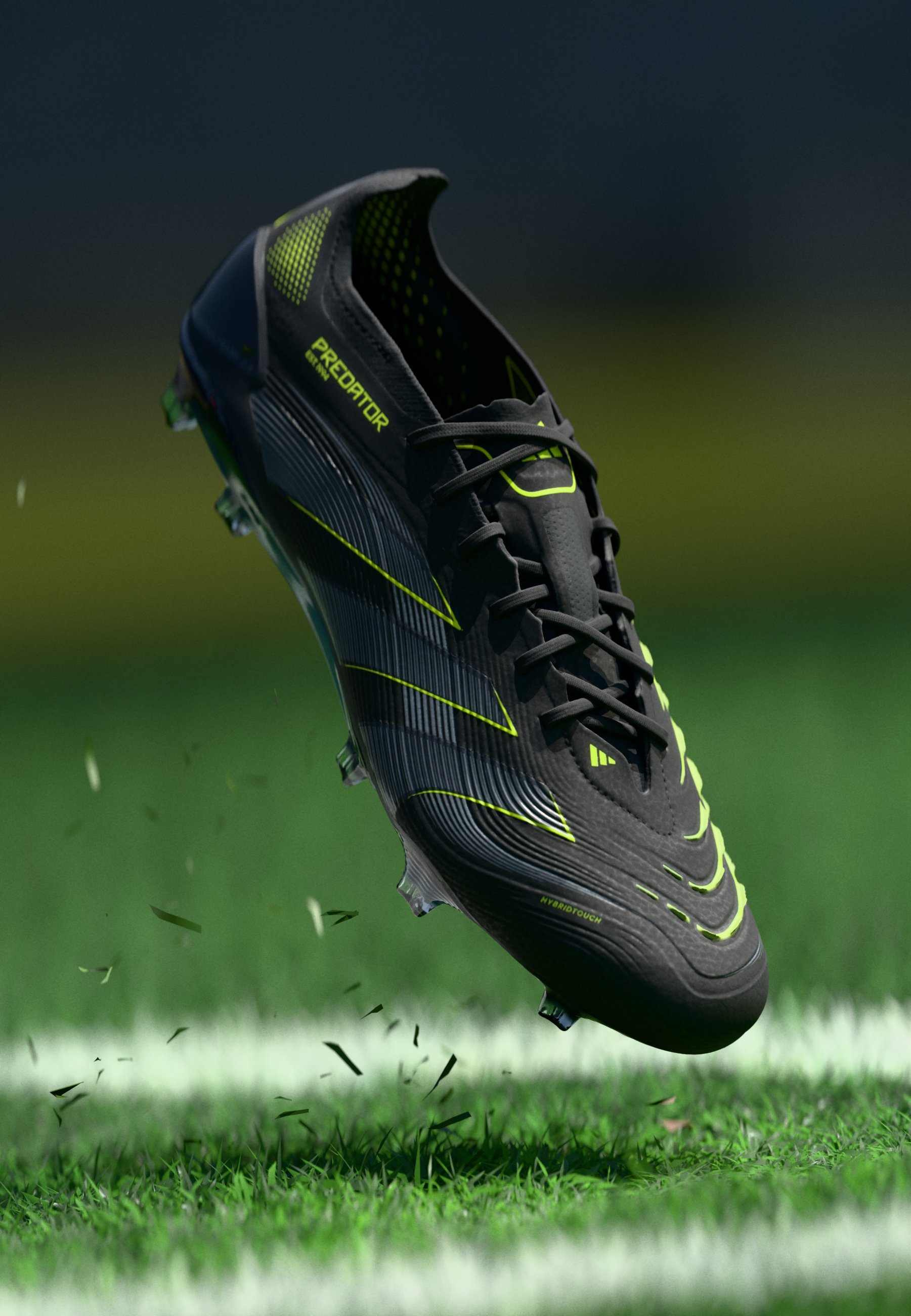 Adidas Predator Elite Laceless Shoes - Black and Neon Green adidas Predator Elite Foldover Tongue FG  main image 3
