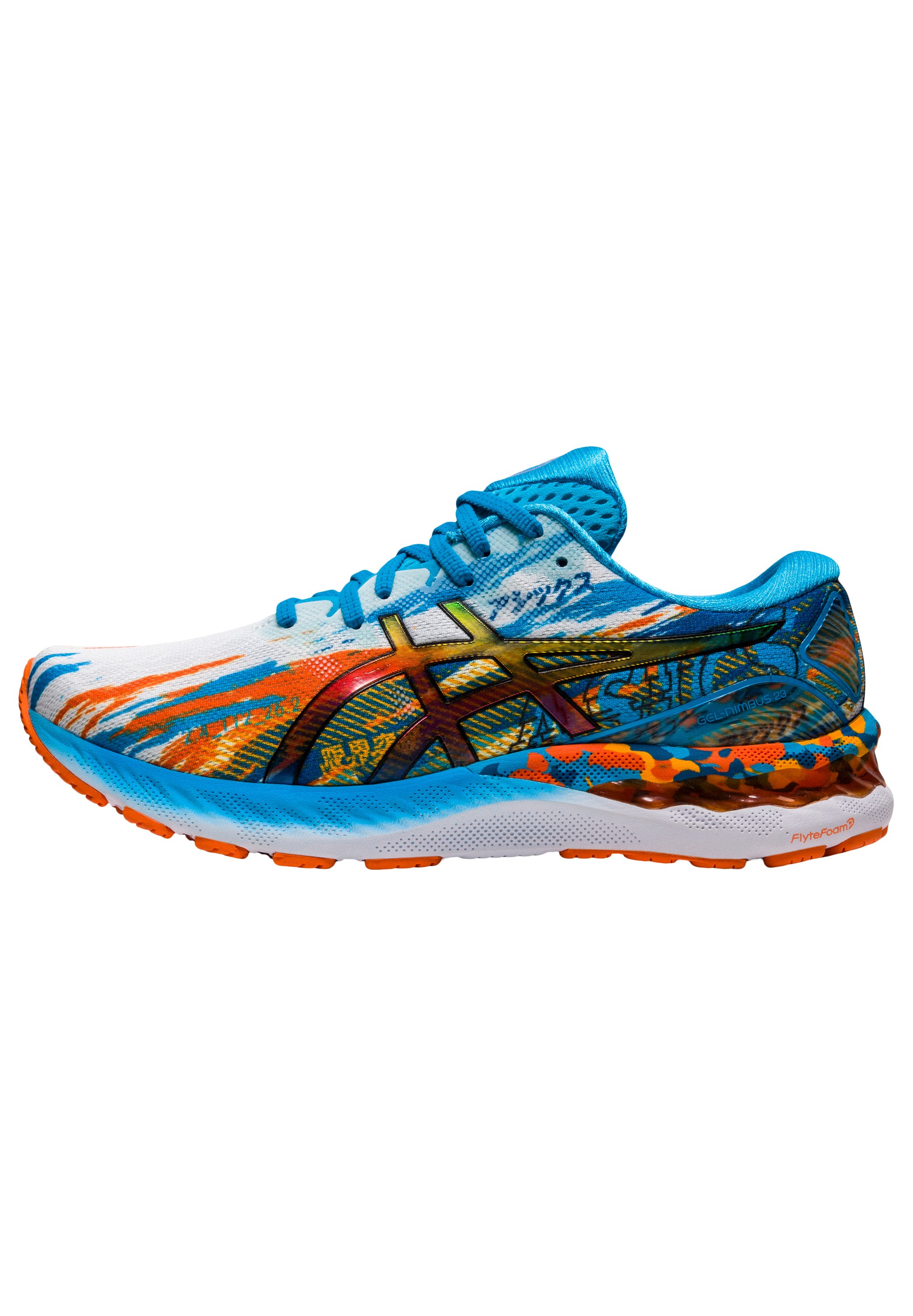 ASICS GEL-NIMBUS 23 NOOSA - Hardloopschoenen neutraal - digital  aqua/marigold orange/petrol - Zalando.be