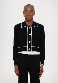 KNITID CONTRAST JACKET - Kofta - black/white
