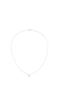 Collana in argento con un delicato pendente che presenta diversi piccoli accenti rotondi e scintillanti. Design leggero e minimalista.