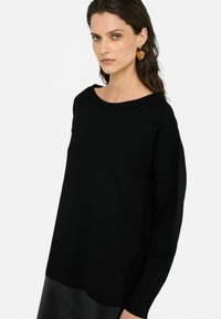 LIU JO KURZES - Abito in maglia - black