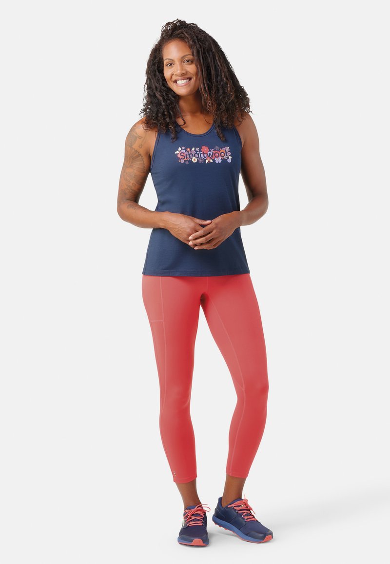 Smartwool FLORAL MEADOW GRAPHIC - T-shirt print - deep navy