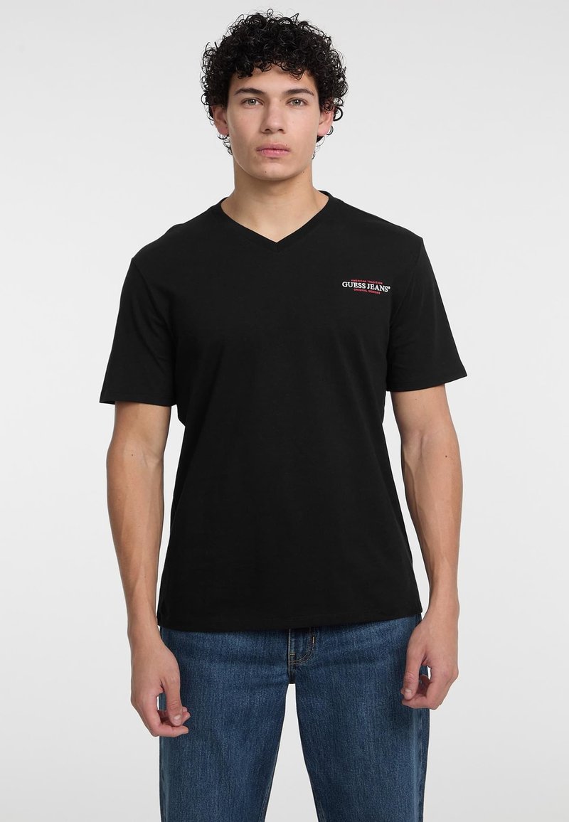 Guess Jeans COL V AMERICAN TRADITION - Apdrukāts T-krekls - nero