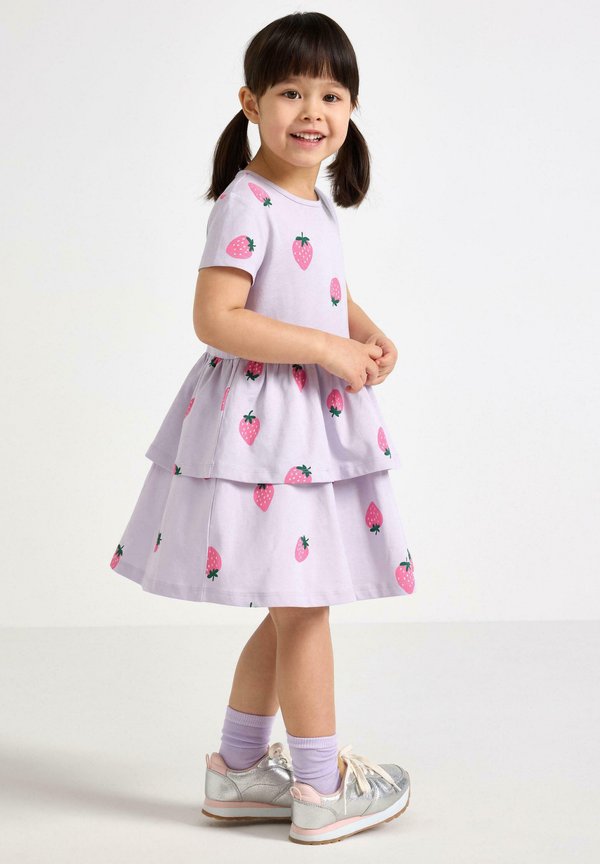 SHORT-SLEEVED - Jerseykleid - light dusty lilac