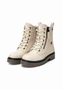 XTI Botines con cordones - beige