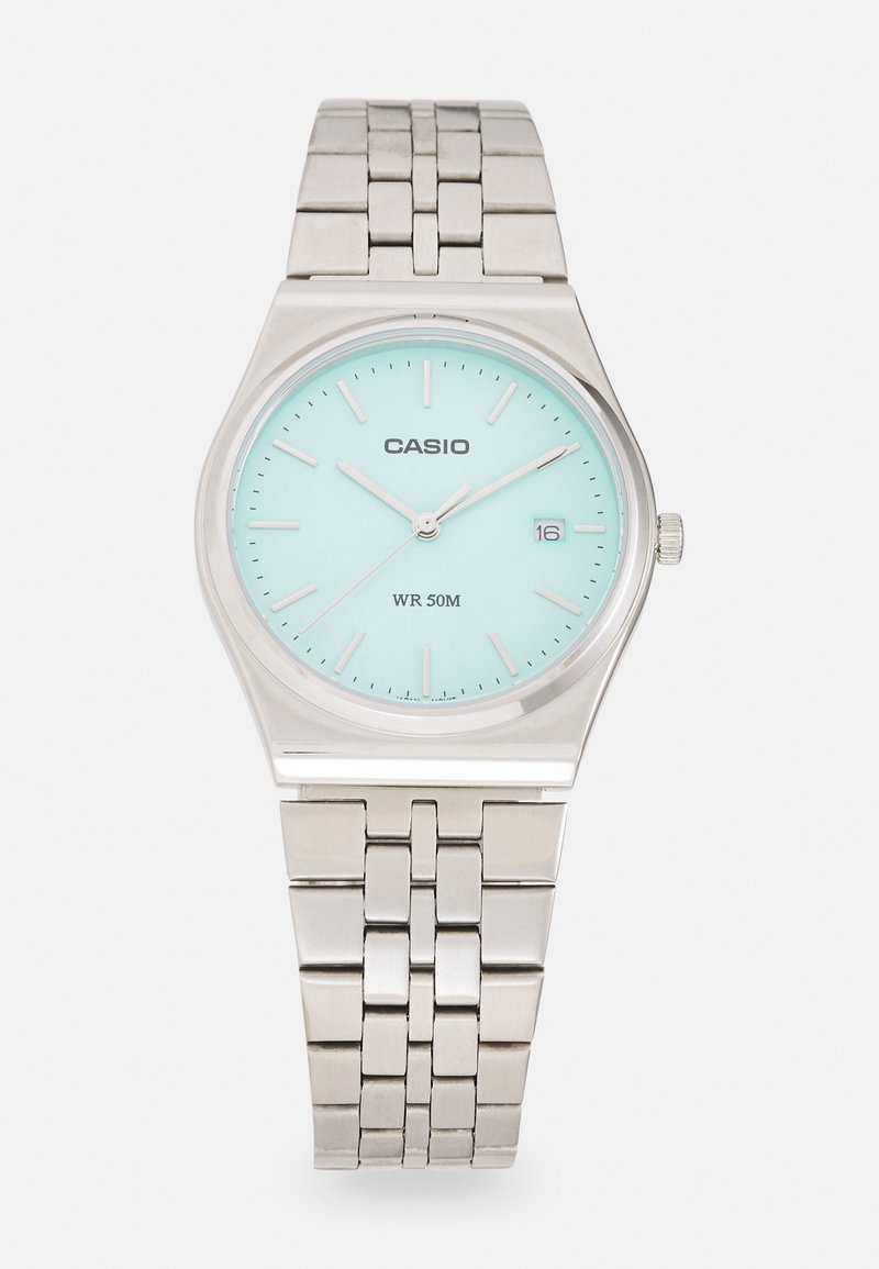 Casio WATCH UNISEX - Hodinky - silver-coloured/aqua blue