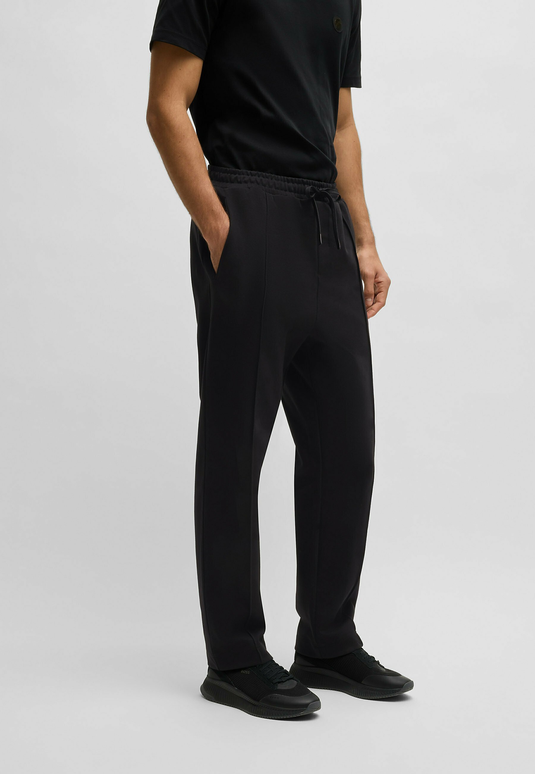 BOSS Tracksuit bottoms - black one/black - Zalando