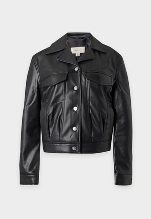 Calvin Klein Jeans, BACK PLEAT - Яке от изкуствена кожа - black