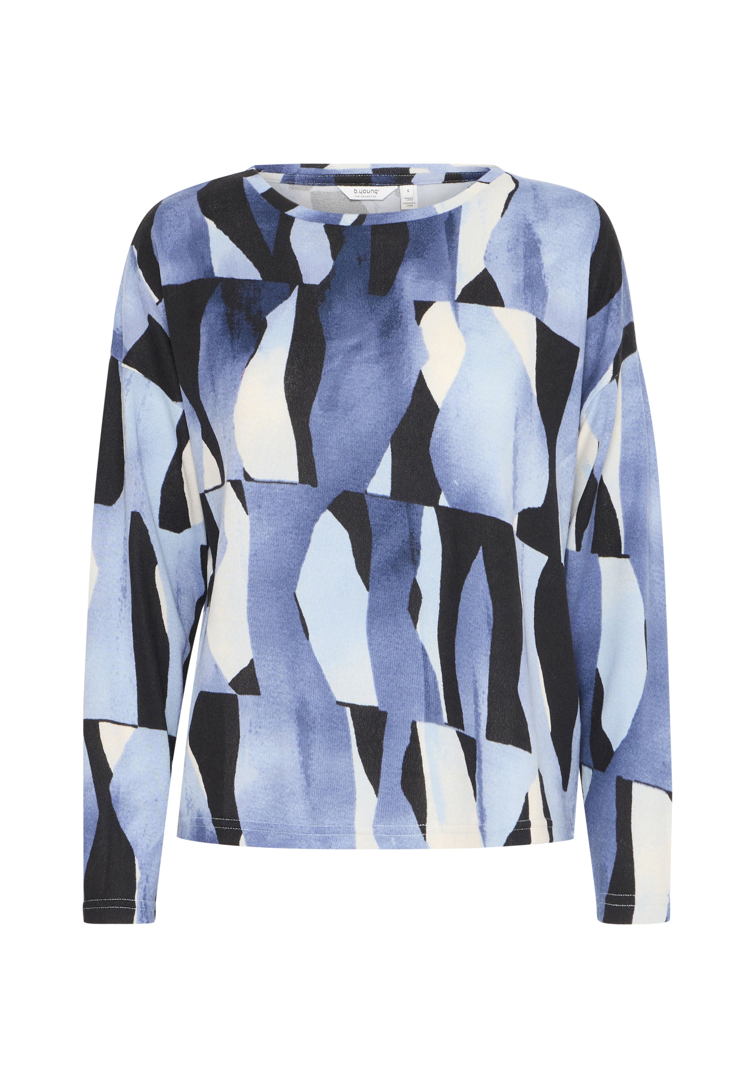 売れ筋商品|||ビーヤング Tシャツ レディース トップス BYPieta - Long sleeved top - dusty blue abstract mix b.young BYPieta - Longsleeve - dusty blue abstract mix/blauw