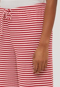 Gina Tricot Petite STRIPED SOFT TROUSERS - Hlače - white/red