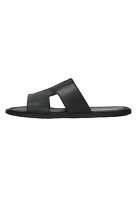 Pantolette flach - schwarz