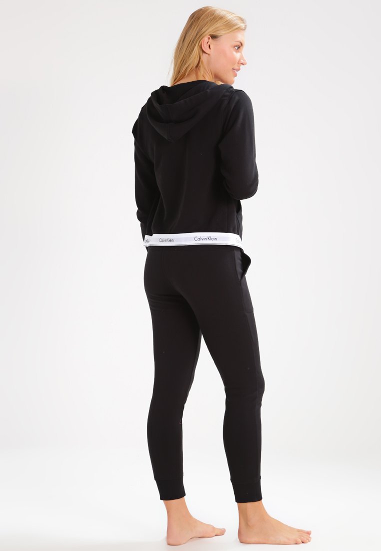 Calvin Underwear HOODIE FULL ZIP - trøjer - black/sort - Zalando.dk