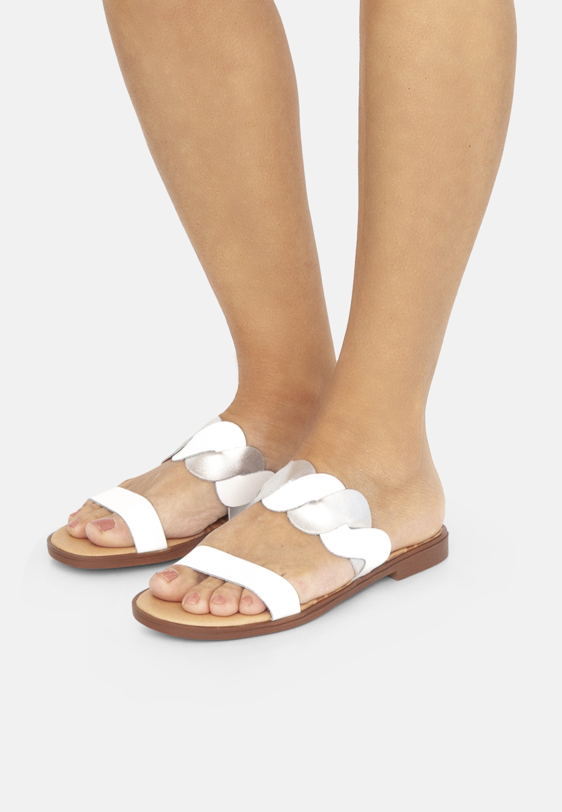 mtng Sandalias planas - blanco - Zalando.es