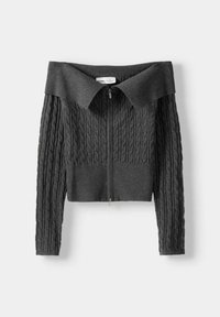 CABLE BARDOT - Cardigan - grey