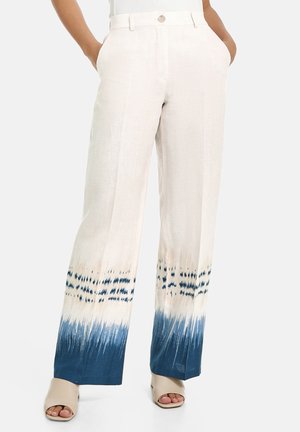 Trousers - lila pink blau druck