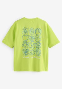 Next ABSTRACT FLORAL PRINT BACK GRAPHIC - Trükipildiga T-särk - green