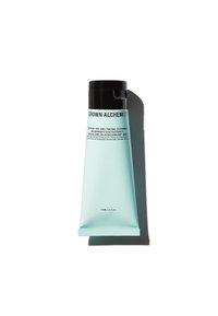 Detergente viso in gel oleoso Hydra in un tubo verde menta chiaro con un tappo nero, presenta etichette chiare e un design slanciato e affusolato.