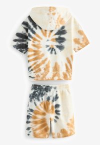 Next SHORT SLEEVE TIE DYE  SET REGULAR FIT - Džemperis su gobtuvu - white pewter silver