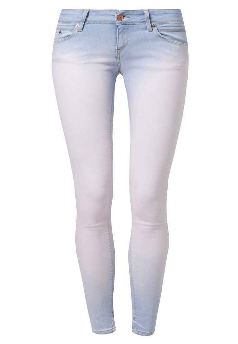 Meltin Pot Slim fit jeans lichtblauw/wit/roze
